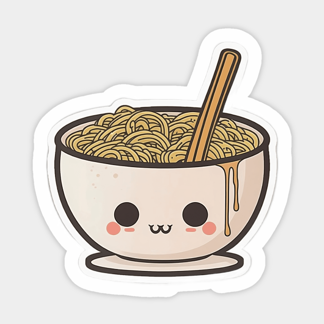 Cute Ramen Noodles Cartoon Anime Drawing Japan Cute Sticker TeePublic